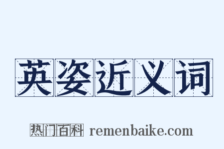 英姿近义词是什么意思的图片